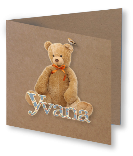 Geboortekaart Yvana 3D