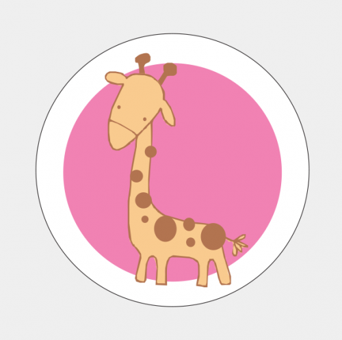 Sluitzegel Giraf roze